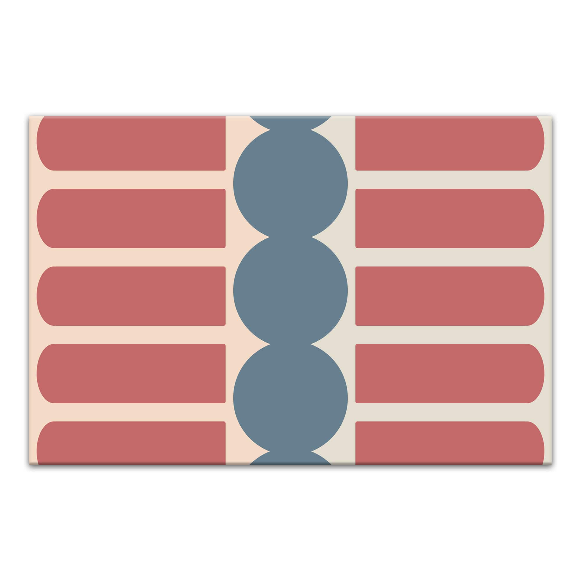Retro Circle Pattern Canvas Wall Art